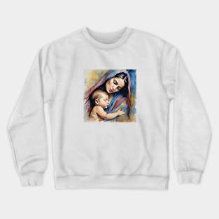 Mother of God with baby Jesus Crewneck Sweatshirt